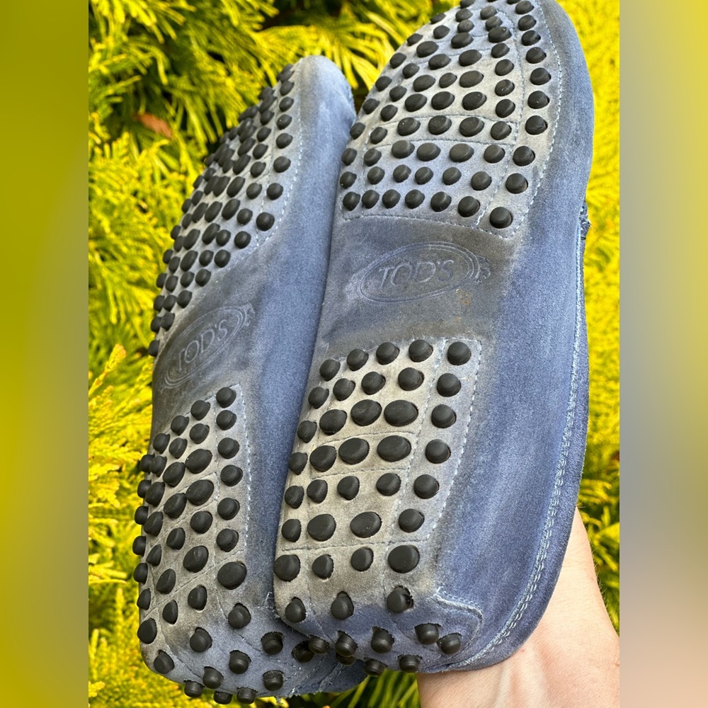 Tod's Blue Suede Gommino driving Loafers - Picture 13 of 14